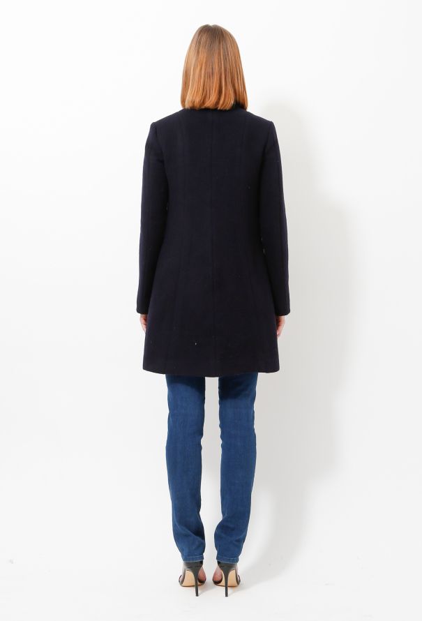 Céline 2010 Navy Wool Coat - 4