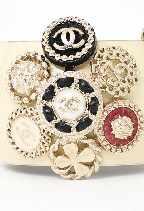 Chanel Embellished 'CC' Pendant Cuff - 2