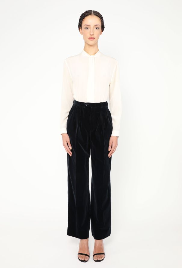 Saint Laurent '70s Straight-Leg Velvet Trousers - 2