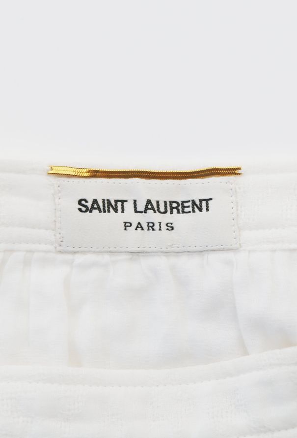 Saint Laurent 2015 Embroidered Cotton Skirt - 5