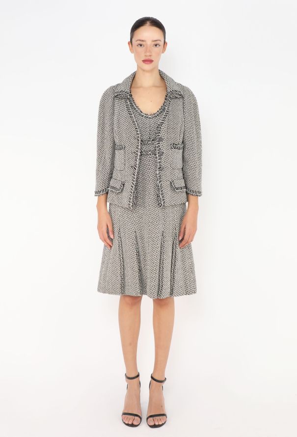 Chanel Haute Couture 2008 Chevron Tweed Jacket - 7