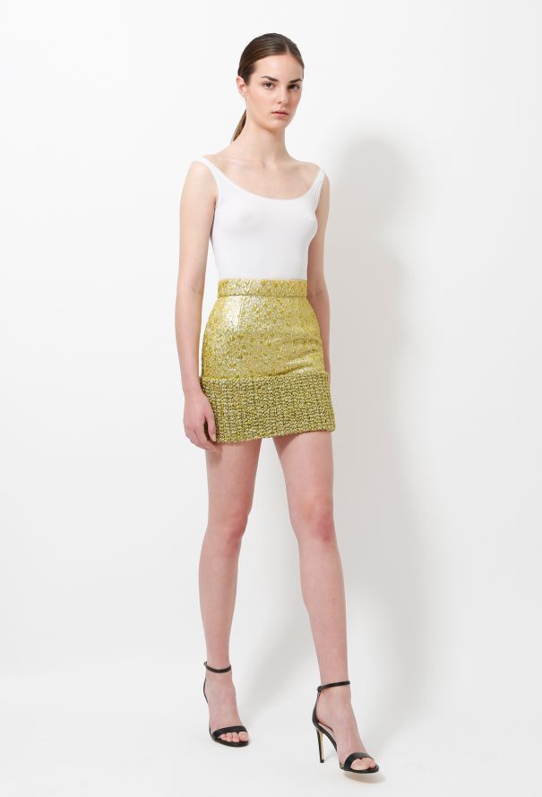 Balenciaga Textured Metallic Skirt - 3