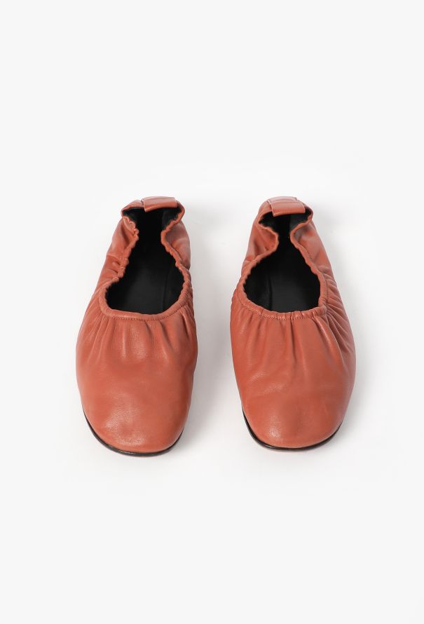 Céline S/S 2015 Leather Ballerina Flats Camel brown - 4