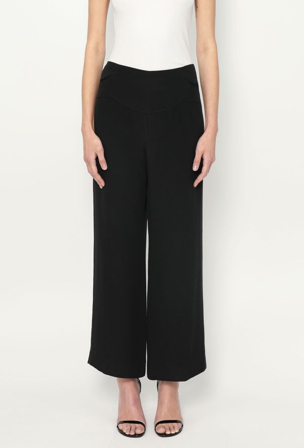 Chanel S/S 2002 Silk 'CC' Trousers - 3