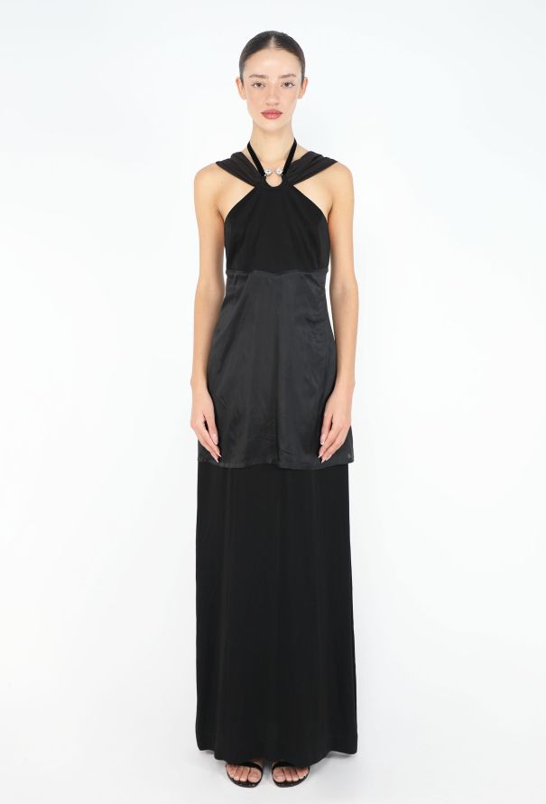 Maison Margiela RARE F/W 2006 Layered Strass Halter Gown - 6