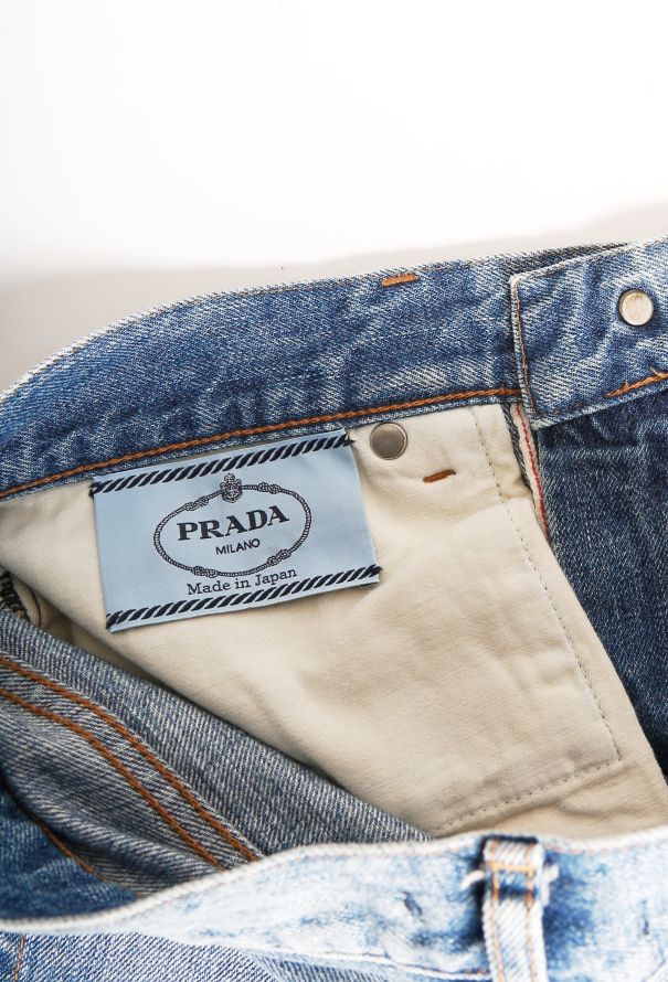 Prada Tapered Stone-Washed Jeans - 5