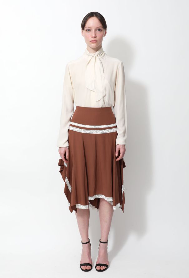 Chloé F/W 2018 Asymmetrical Silk Skirt - 1