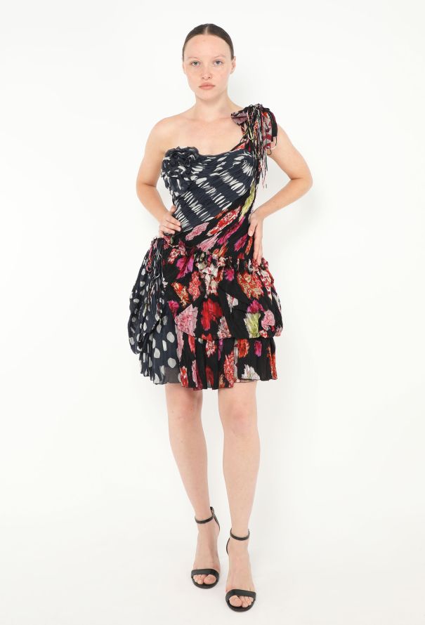 Christian Lacroix S/S 2009 One-Shoulder Patchwork Dress - 4