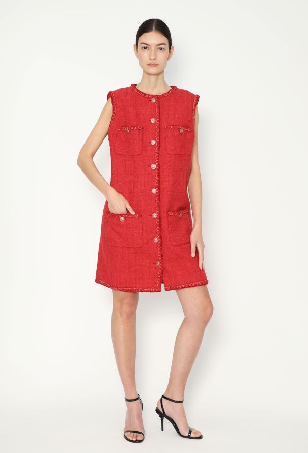 Chanel 2022 Tweed Braided Trim Dress - 3
