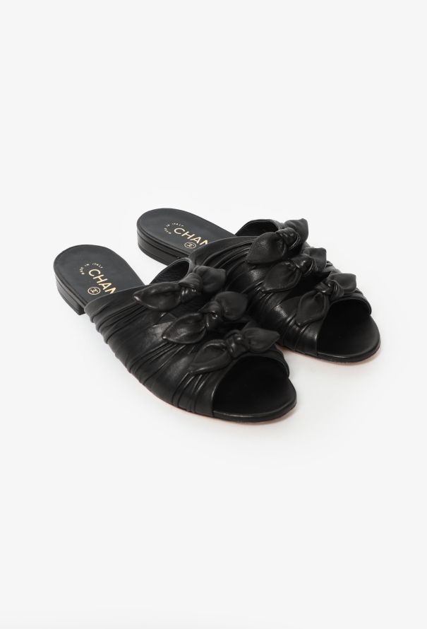 Chanel Knotted Leather Sandals - 2