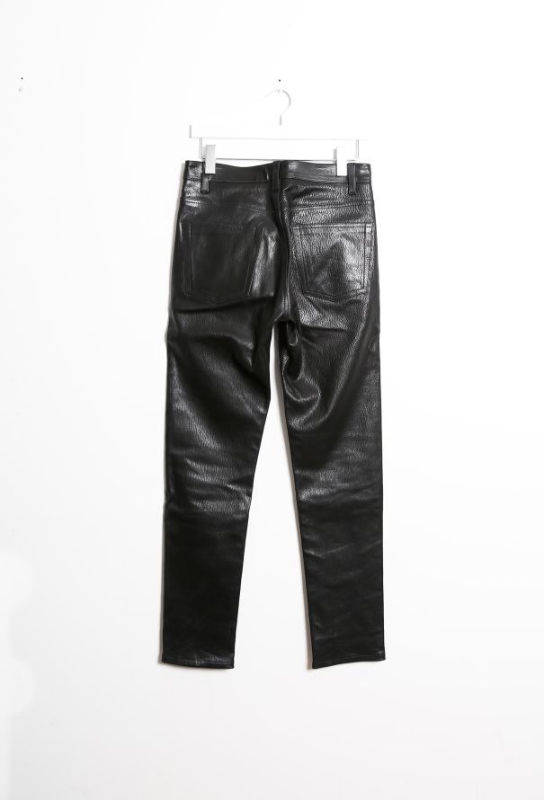 Balenciaga F/W 2020 Textured Leather Trousers - 7