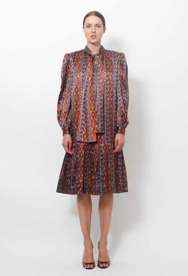 Exquisite Vintage Aztec Print Dress - 5