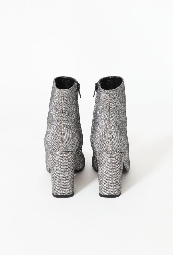Saint Laurent Loulou' Metallic Ankle Boots - 4