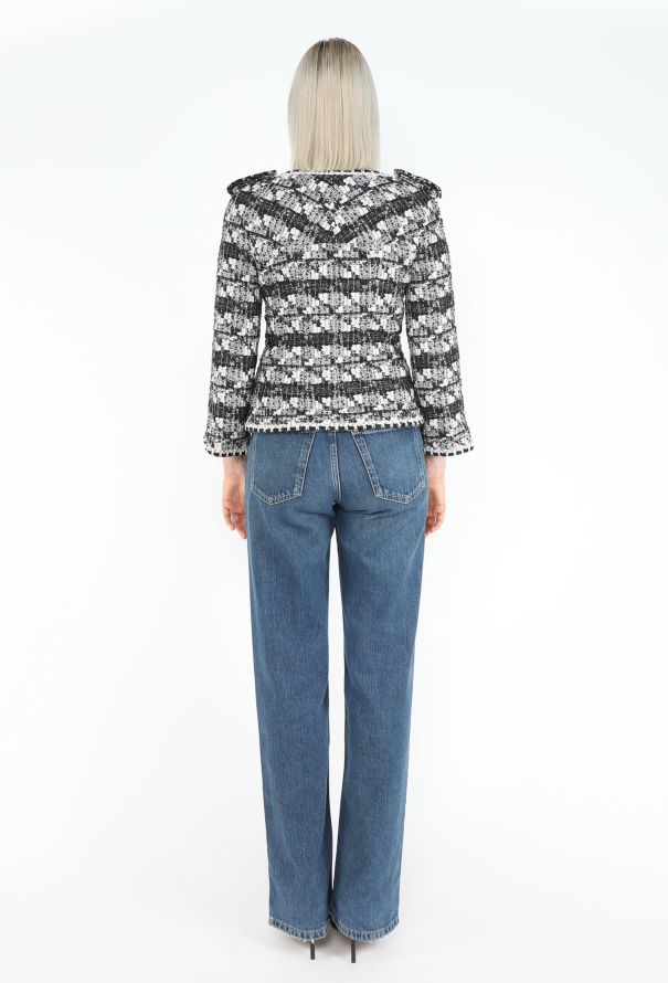 Chanel 2006 Striped Trim Tweed Jacket - 5
