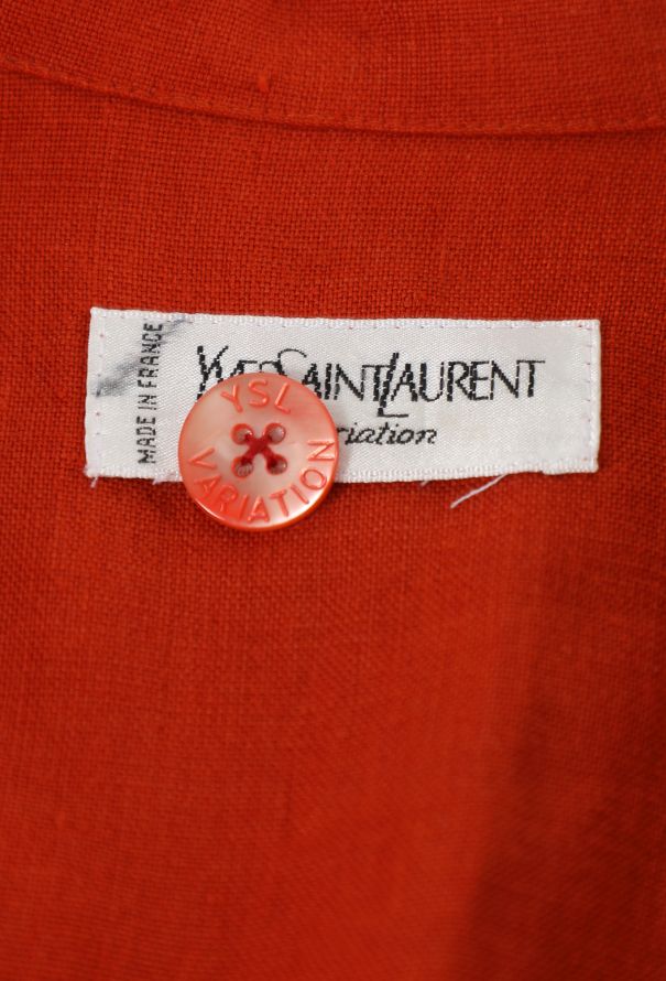 Saint Laurent Belted Linen Jumpsuit, 1990s - 5