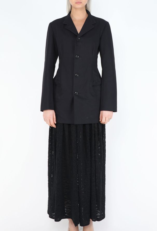 Yohji Yamamoto '90s Hybrid Crochet Blazer Dress - 3