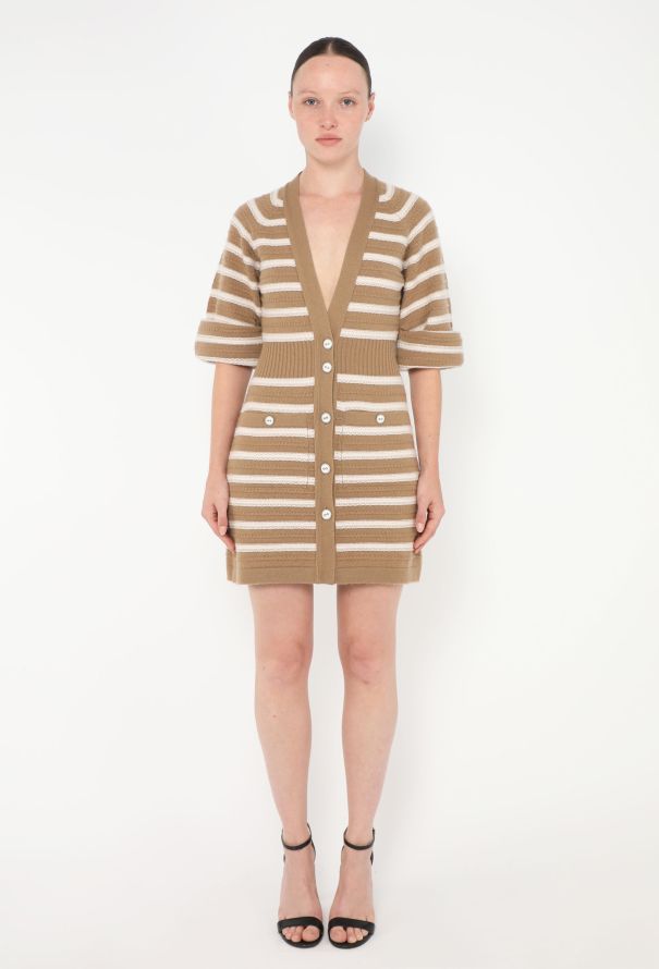Chanel S/S 2015 Striped Cashmere Dress - 1