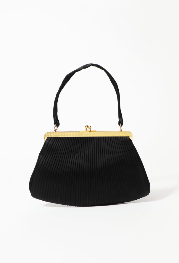 Exquisite Vintage Pleated Satin Minaudière - 1