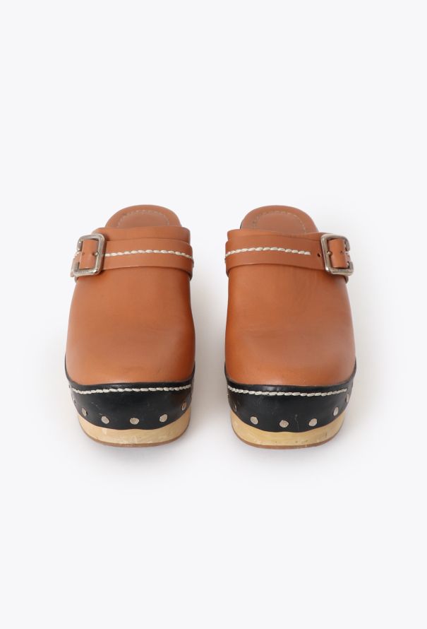 Prada S/S 2015 Studded Leather Clogs - 3