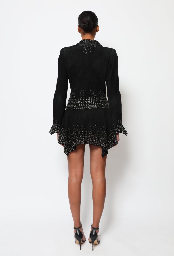 Alexander McQueen COLLECTOR 2000s Suede Eyelet Ensemble - 5
