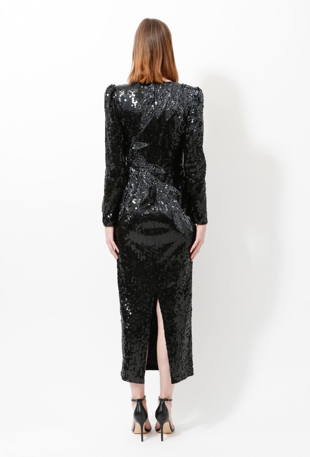 Exquisite Vintage Sequin Embroidered Gown - 4