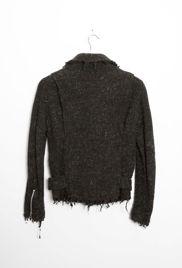 Junya Watanabe 2011 Distressed Wool Biker Jacket - 7