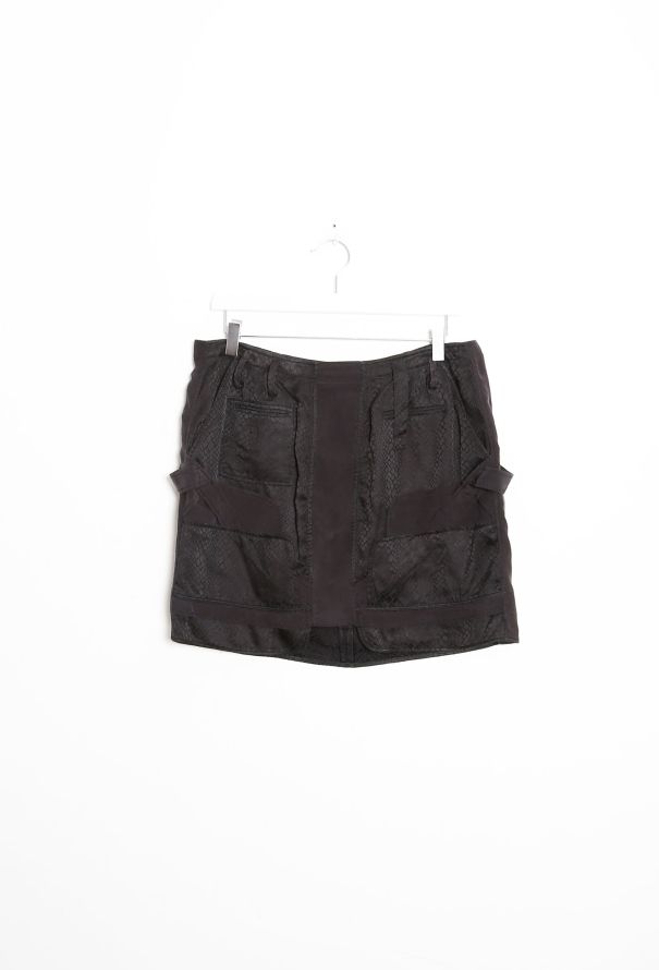 Balenciaga Silk Snakeskin Cargo Skirt - 6