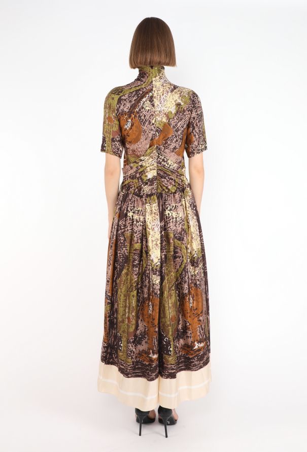 Céline Printed Silk Maxi Dress, Resort 2018 - 6