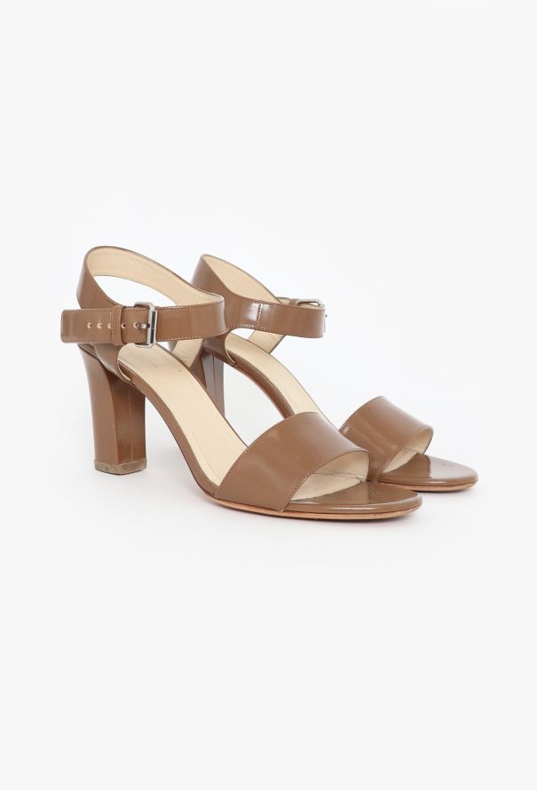 Céline Patent Leather Buckle Sandals - 2