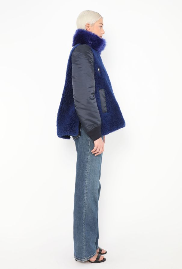 Sacai F/W 2021 Fleece Bomber Jacket - 6
