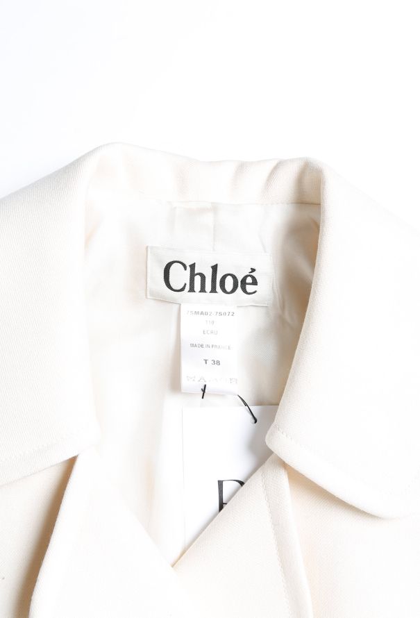 Chloé 2017 Ivory Wool Peacoat - 5