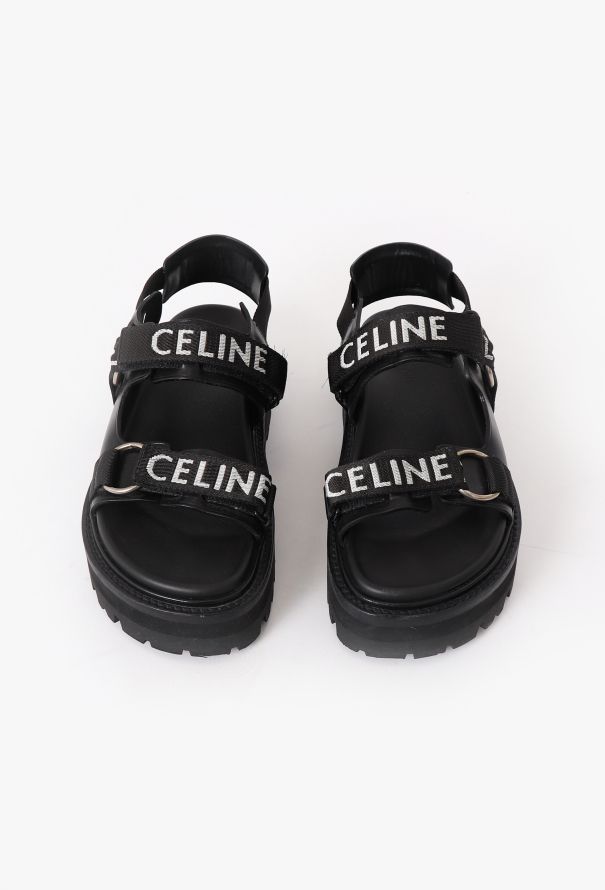 Céline 2022 Logo Platform Sandals - 2