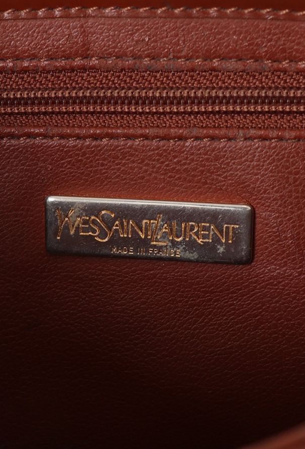 Saint Laurent '90 YSL Cognac Bag - 12