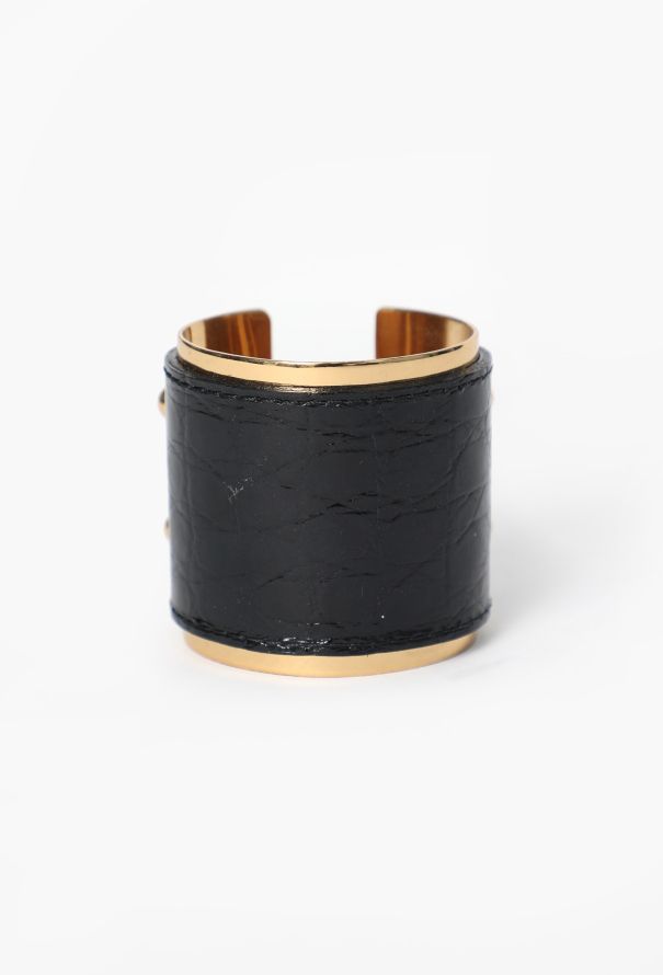 Saint Laurent 2007 Alligator Embossed Cuff - 2
