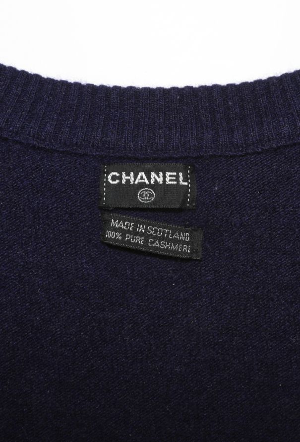 Chanel Scottish Cashmere Knit Sweater, 1980s - 6
