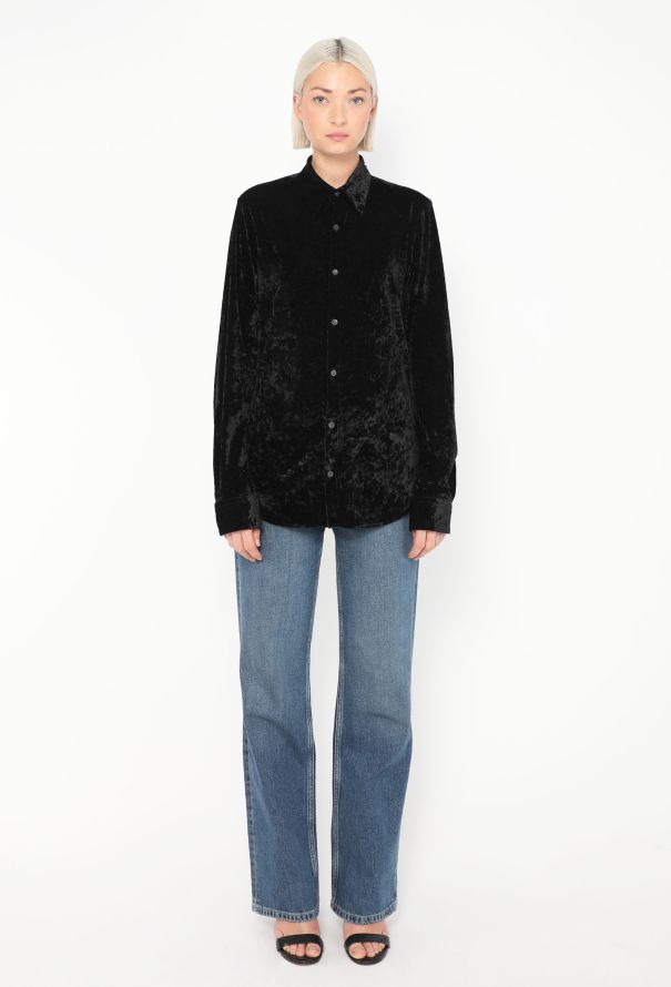 Dries Van Noten 2020 Crushed Velvet Shirt - 3