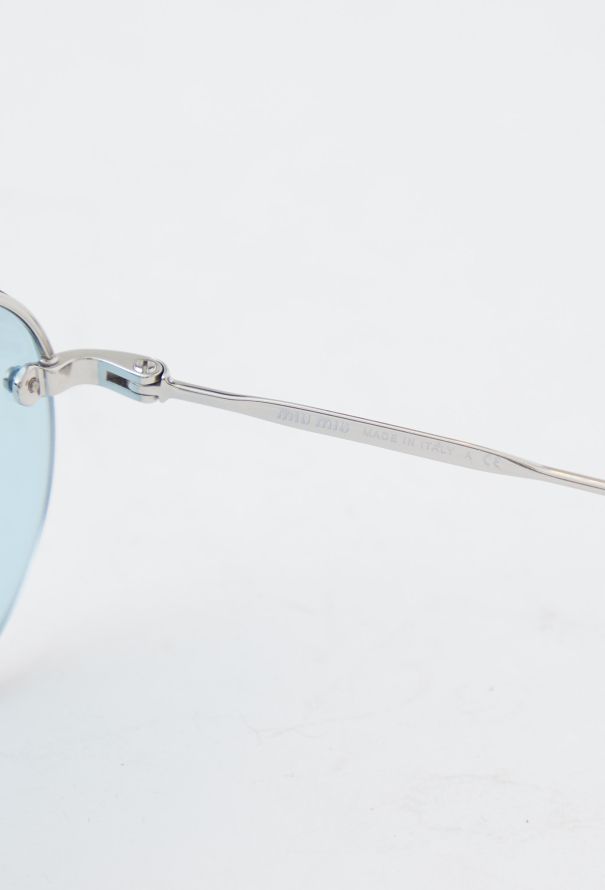 Miu Miu 2021 Oval Embellished Sunglasses - 7