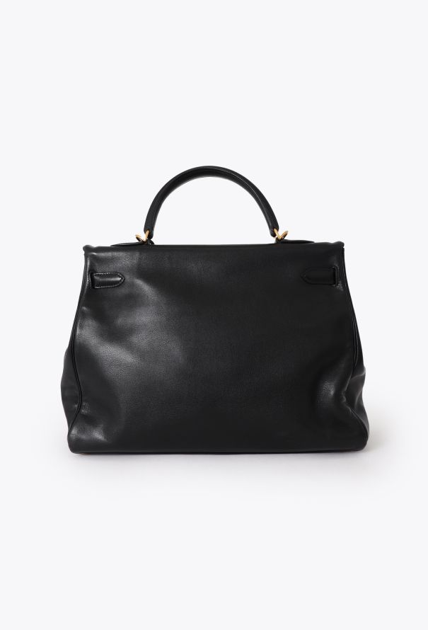 Hermès Vintage Black Swift Kelly Retourné 35 - 7