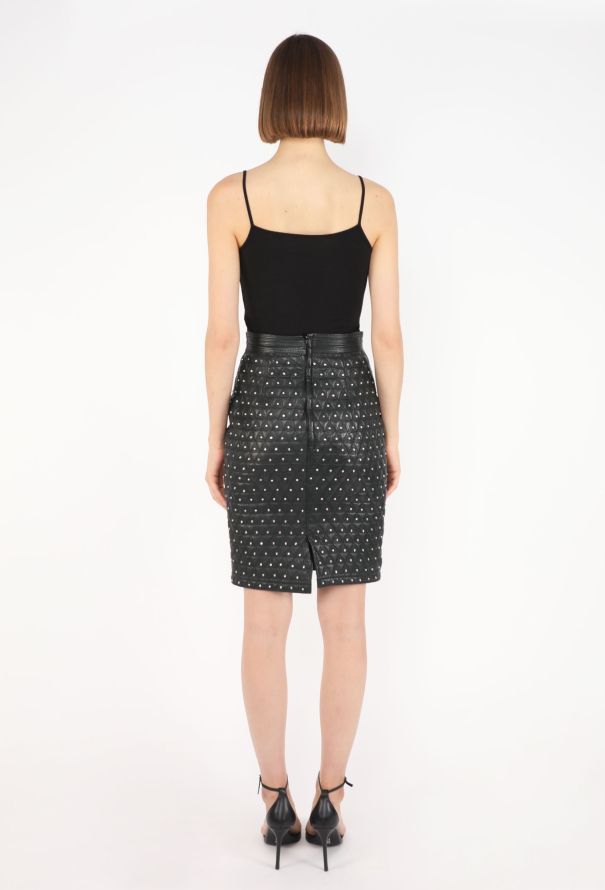 Gianni Versace Embellished Leather Skirt, F/W 1989 - 7