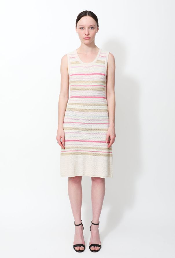 Chanel 2011 Sleeveless Crochet Knit Dress - 1