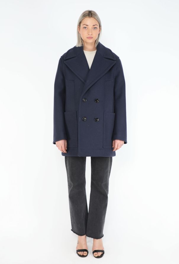 Bottega Veneta F/W 2022 Oversized Curved Peacoat - 5