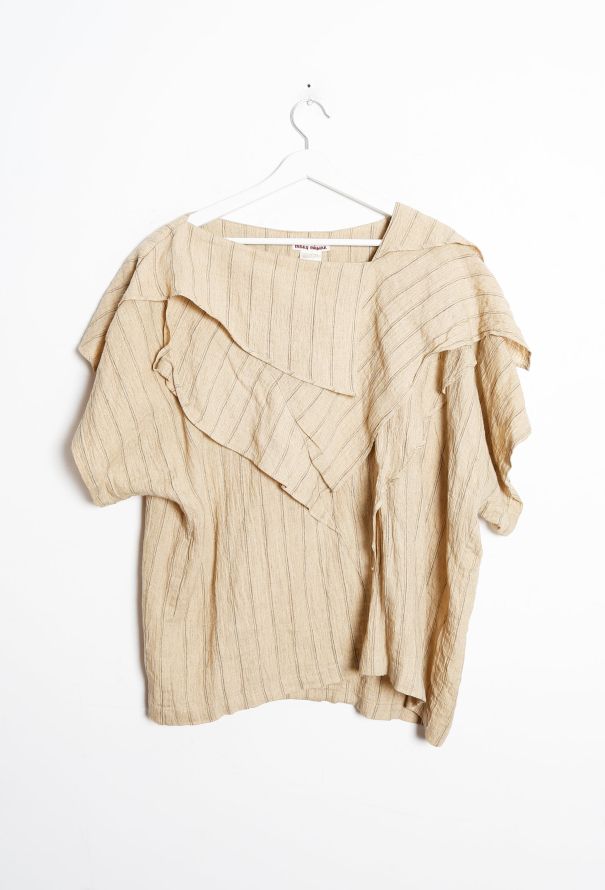 Issey Miyake Vintage Draped Linen Top - 6