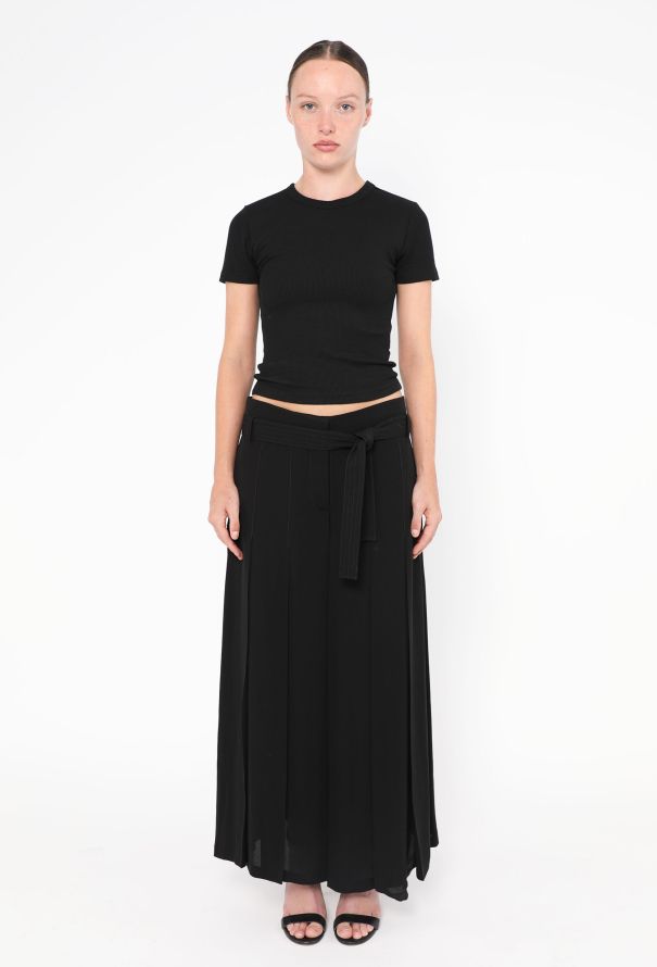 Valentino Pleated Silk Palazzo Pants - 3