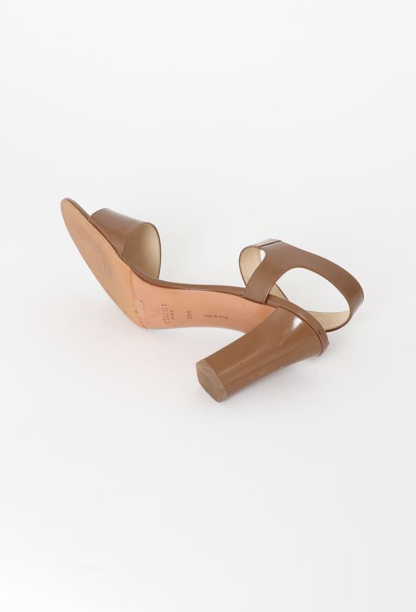 Céline Patent Leather Buckle Sandals - 5
