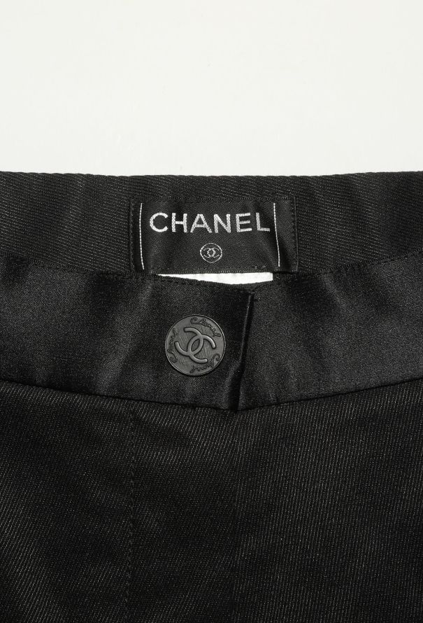 Chanel F/W 2005 Iridescent Satin Bow Jeans - 6