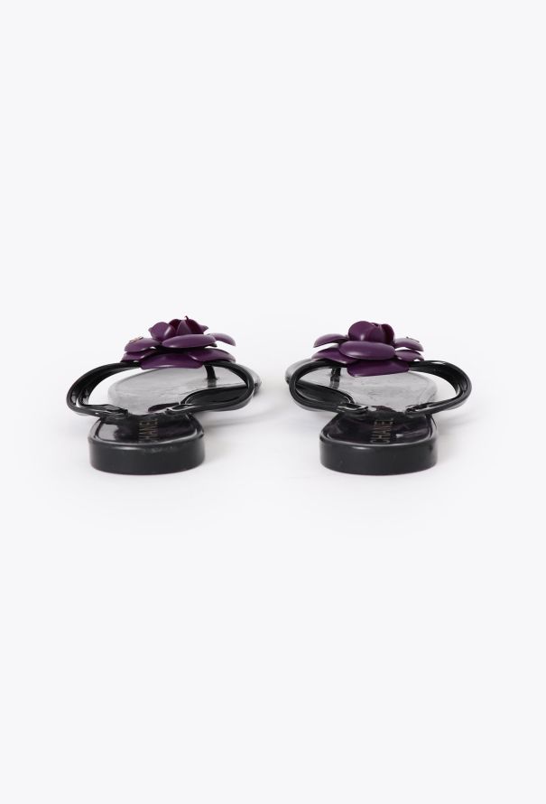 Chanel Camélia 'CC' Jelly Sandals - 4