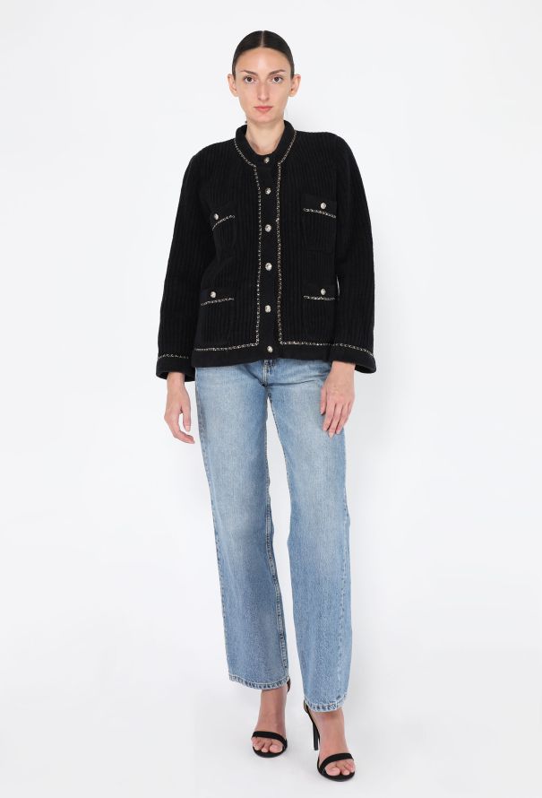 Chanel Velour Chainlink Cardigan, 2022 - 3