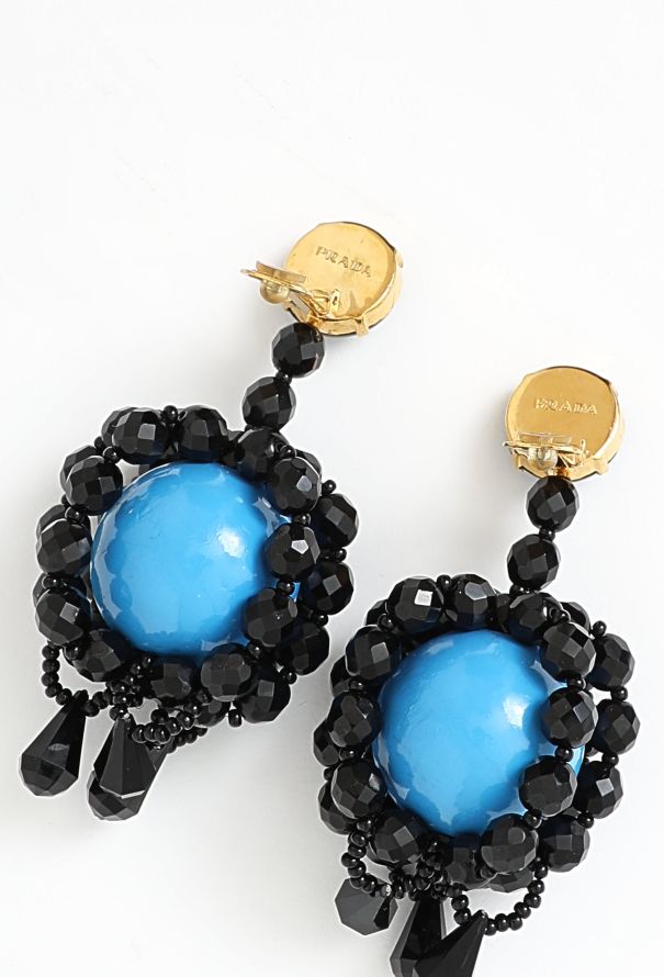 Prada Resort 2011 Beaded Clip Earrings - 3