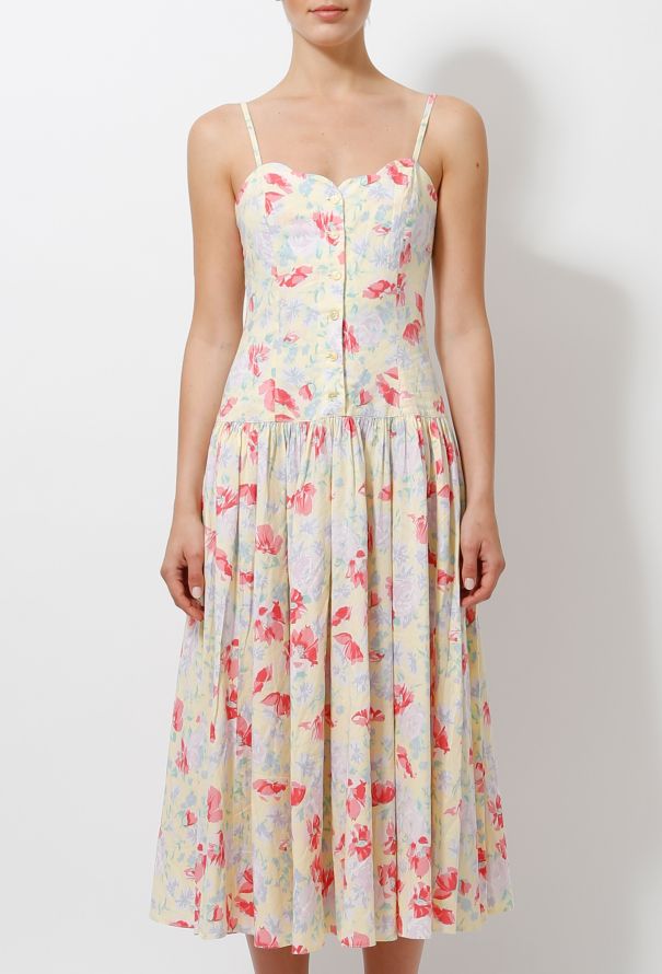 80s Laura Ashley Floral Dress - 3