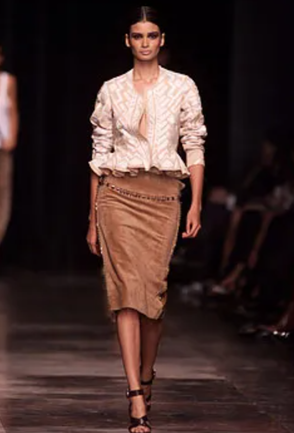 Saint Laurent Tom Ford S/S 2002 Suede Skirt - 2